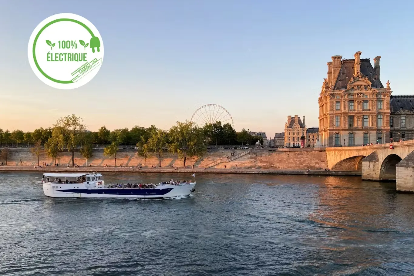 Paris cruise at Sunset